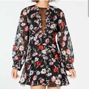 Foxiedox anthropologie floral long sleeve alva dress small